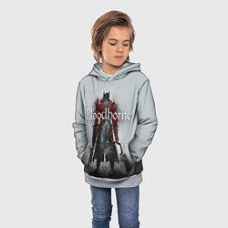 Толстовка-худи детская Bloodborne: Hell Knight, цвет: 3D-меланж — фото 2