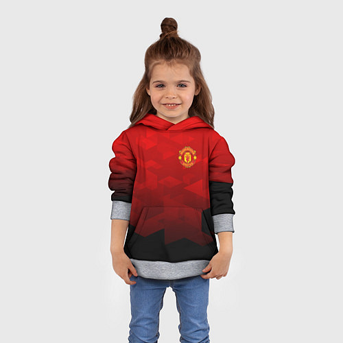 Детская толстовка FC Man UTD: Red Poly / 3D-Меланж – фото 4