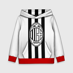 Толстовка-худи детская AC Milan: Black & White, цвет: 3D-красный