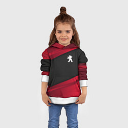 Толстовка-худи детская Peugeot: Red Sport, цвет: 3D-белый — фото 2