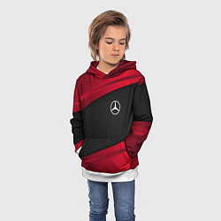 Толстовка-худи детская Mercedes Benz: Red Sport, цвет: 3D-белый — фото 2