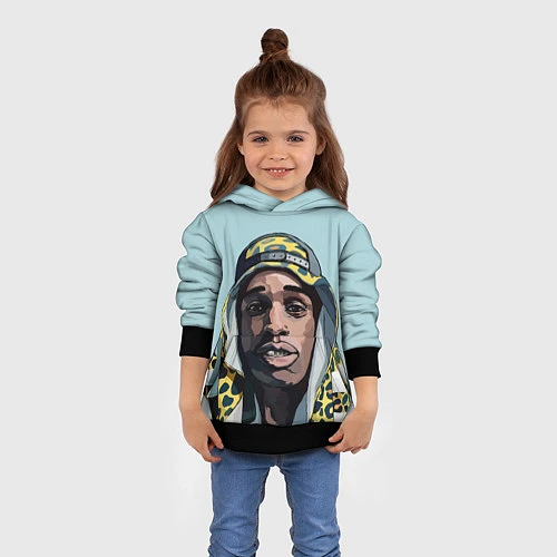 Детская толстовка ASAP Rocky: Far East / 3D-Черный – фото 4