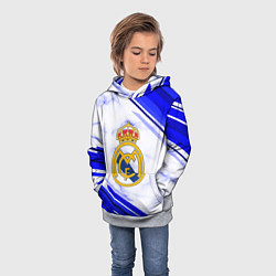 Толстовка-худи детская Real Madrid, цвет: 3D-меланж — фото 2