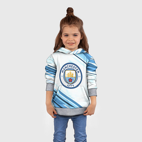 Детская толстовка Manchester city / 3D-Меланж – фото 4