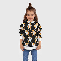 Толстовка-худи детская Foxes Dab, цвет: 3D-белый — фото 2