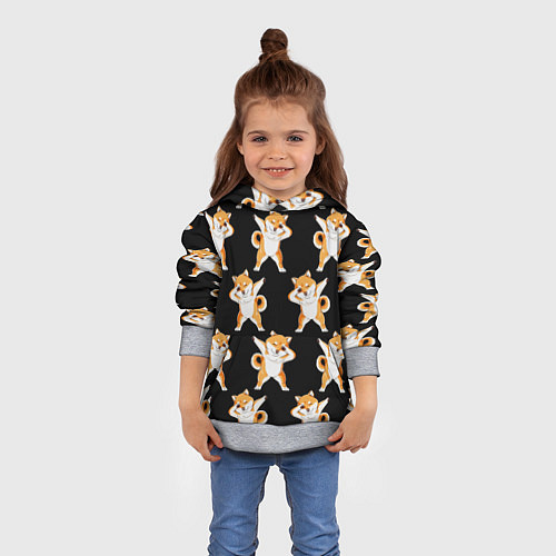 Детская толстовка Foxes Dab / 3D-Меланж – фото 4