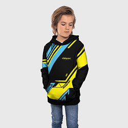 Толстовка-худи детская Cyberpunk 2077: Samurai, цвет: 3D-черный — фото 2