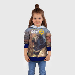 Толстовка-худи детская Fallout 76, цвет: 3D-синий — фото 2