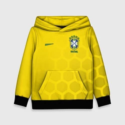 Толстовка-худи детская Brazil Team: WC 2018, цвет: 3D-черный