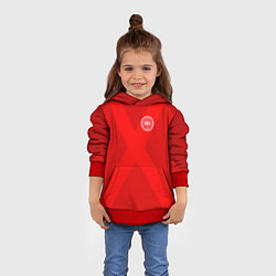 Толстовка-худи детская Denmark Team WC 2018, цвет: 3D-красный — фото 2