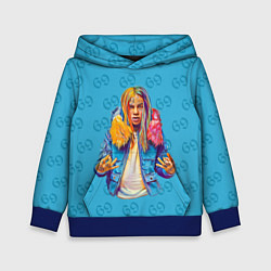 Толстовка-худи детская 6IX9INE 69, цвет: 3D-синий