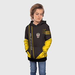 Толстовка-худи детская Alpinism: Yellow Russia, цвет: 3D-черный — фото 2