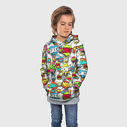 Толстовка-худи детская Pop art Fashion, цвет: 3D-меланж — фото 2