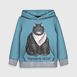 Толстовка-худи детская Черешню неси!, цвет: 3D-меланж