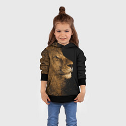 Толстовка-худи детская Песчаный лев, цвет: 3D-черный — фото 2