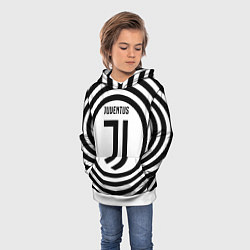 Толстовка-худи детская FC Juventus Round, цвет: 3D-белый — фото 2