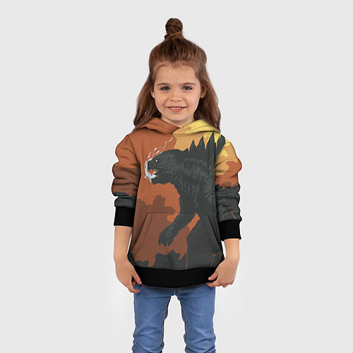 Детская толстовка Godzilla: Monster Smoke / 3D-Черный – фото 4