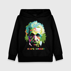 Толстовка-худи детская Albert Einstein, цвет: 3D-черный