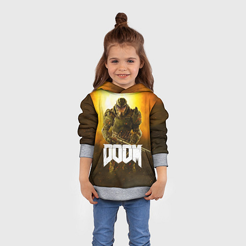 Детская толстовка DOOM: Soldier / 3D-Меланж – фото 4