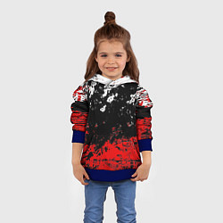 Толстовка-худи детская Брызги красок, цвет: 3D-синий — фото 2