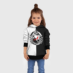Толстовка-худи детская MONOKUMA SCHOOL, цвет: 3D-черный — фото 2