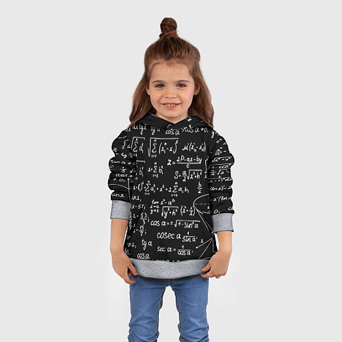 Детская толстовка Алгебраические формулы / 3D-Меланж – фото 4