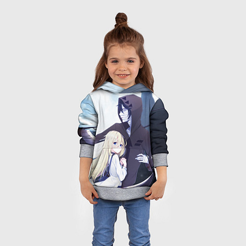 Детская толстовка Ангел кровопролития / 3D-Меланж – фото 4