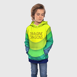 Толстовка-худи детская Imagine Dragons: Lime Colour, цвет: 3D-синий — фото 2