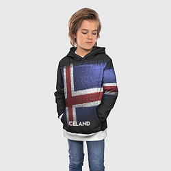 Толстовка-худи детская Iceland Style, цвет: 3D-белый — фото 2