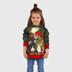 Толстовка-худи детская Momonga Narberal Gamma, цвет: 3D-красный — фото 2