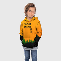 Толстовка-худи детская Go Out & Climb, цвет: 3D-меланж — фото 2