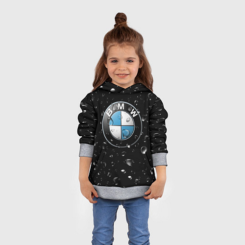 Детская толстовка BMW под Дождём / 3D-Меланж – фото 4