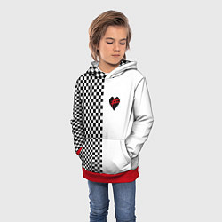 Толстовка-худи детская ФРЕНДЗОНА: Шахматы, цвет: 3D-красный — фото 2