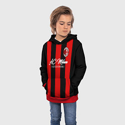 Толстовка-худи детская AC Milan, цвет: 3D-красный — фото 2
