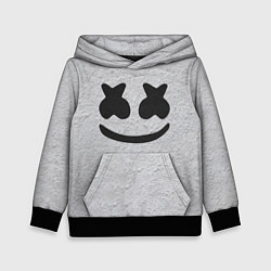 Толстовка-худи детская Marshmello: Grey Face, цвет: 3D-черный