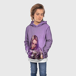 Толстовка-худи детская Billie Eilish: Violet Fashion, цвет: 3D-белый — фото 2