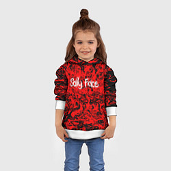 Толстовка-худи детская Sally Face: Red Bloody, цвет: 3D-белый — фото 2