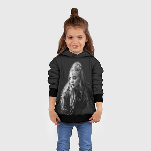 Детская толстовка Billie Eilish: Black Fashion / 3D-Черный – фото 4