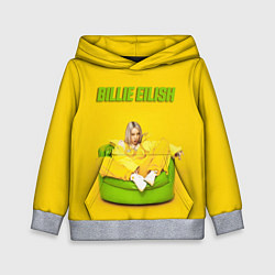 Толстовка-худи детская Billie Eilish: Yellow Mood, цвет: 3D-меланж