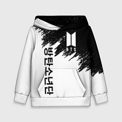 Толстовка-худи детская BTS: White & Black, цвет: 3D-белый