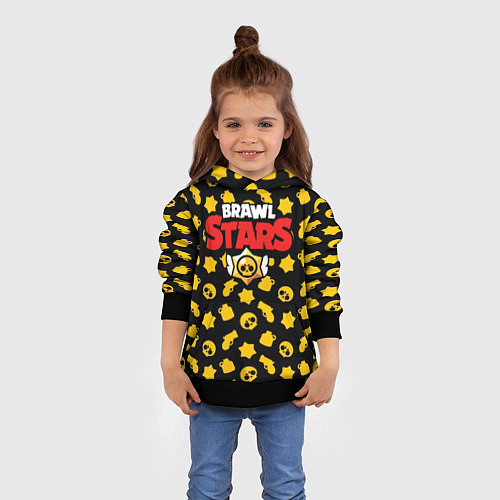 Детская толстовка Brawl Stars: Yellow Style / 3D-Черный – фото 4