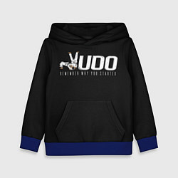 Толстовка-худи детская Judo, цвет: 3D-синий