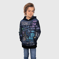 Толстовка-худи детская HOLLOW KNIGHT WORLD, цвет: 3D-черный — фото 2