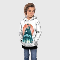 Толстовка-худи детская Лесной Тоторо, цвет: 3D-черный — фото 2