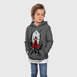 Толстовка-худи детская Стальной алхимик, цвет: 3D-белый — фото 2