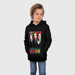 Толстовка-худи детская Muse pop-art, цвет: 3D-черный — фото 2