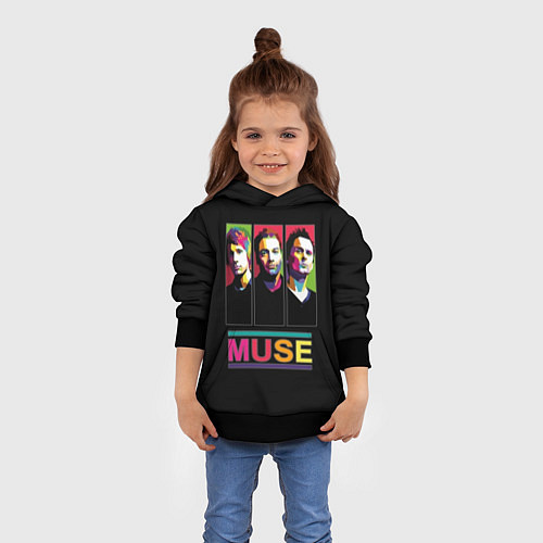 Детская толстовка Muse pop-art / 3D-Черный – фото 4