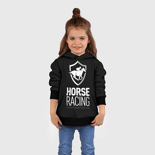 Детская толстовка Horse racing / 3D-Черный – фото 4