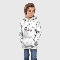 Толстовка-худи детская STRAY KIDS АВТОГРАФЫ, цвет: 3D-белый — фото 2