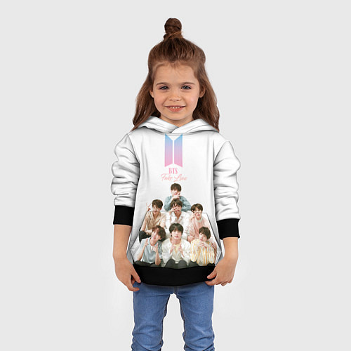 Детская толстовка Take love BTS / 3D-Черный – фото 4